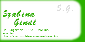 szabina gindl business card